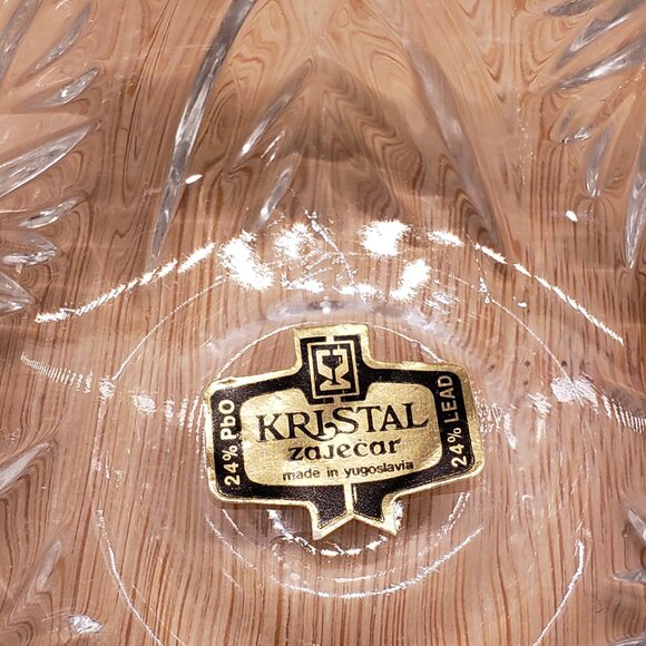 Antique Crystal Milk and Creamer cups made in Yogoslavia - Picture 2 of 9